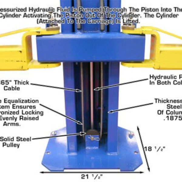 Atlas OH10X Overhead 10,000 lbs. Capacity 2 Post Lift (EXTRA WIDE